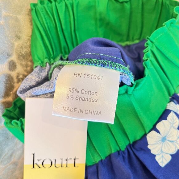 Kourt Willow 2-Piece Pant Set Crop Top Wide Leg Crop Pant Small Blue Green - Picture 10 of 12